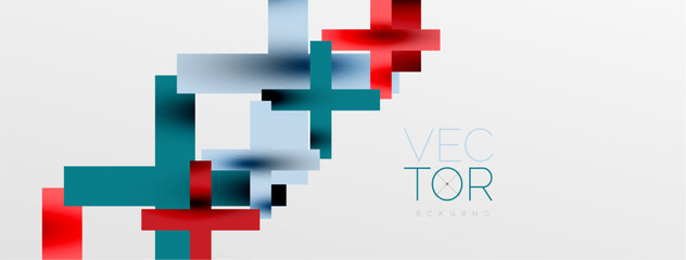 Colorful squares, lines minimal abstract background. Vector Illustration For Wallpaper, Banner, Background, Card, Book Illustration, landing page