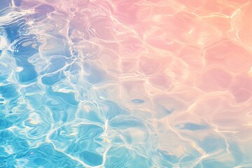 Rippling water with pink and blue hues reflecting light