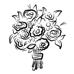 Bunch of Flowers bouquet illustration vector graphic for print and business