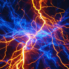background of lightning electric energy flow