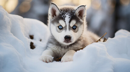 Naklejka premium Joyful HD Photos of a Happy dog