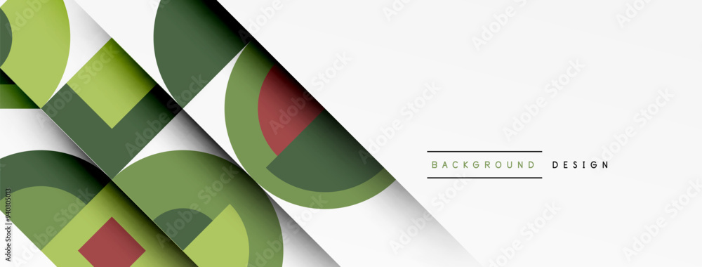 Aufkleber modern geometrical abstract background - circles. business or technology presentation design
