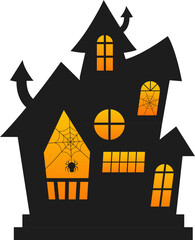 Halloween elements collection, horror castle