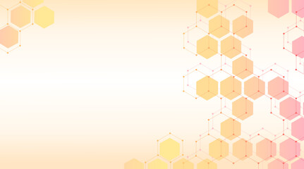 abstract geometric background. modern vector illustration of a hexagon backdrop for the design of medicine, science, digital technology, molecular structure