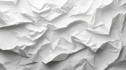 Fototapeta premium White paper texture background with crumpled abstract shapes