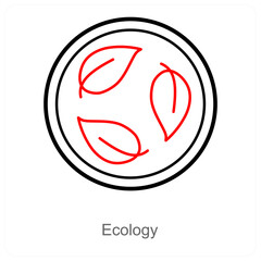 Ecology and ecological icon concept