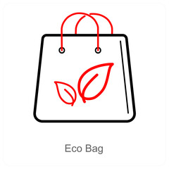 Eco Bag and ecology icon concept