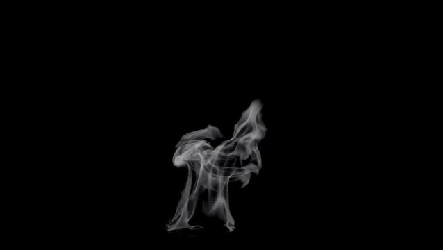 coffee cup smoke overlay looping in 4k
 black background