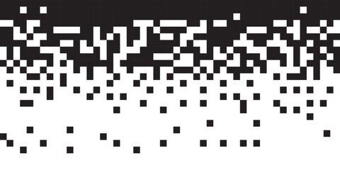 Dissolve pixel disperse blocks. Dust fragment, broken dots texture. Fractured disperse. Mosaic filled square dotted abstract pattern