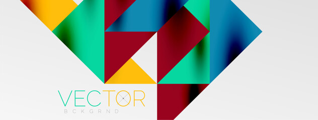 Tech minimal overlapping triangle shapes elements geometric graphic pattern