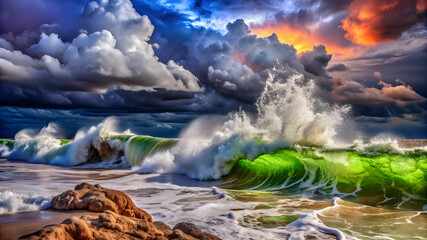 Fototapeta premium create a dramatic and intense image of a killing sea