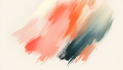 Random brush strokes in muted colors on a plain background, offering an artistic yet minimalist vibe