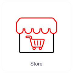 Store and ecommerce ico concept