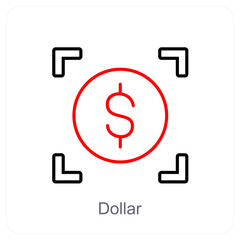 Dollar and money icon concept