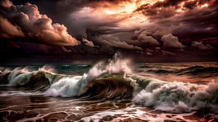 Fototapeta premium create a dramatic and intense image of a killing sea