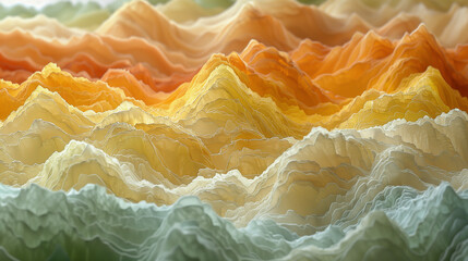 Abstract Layered Terrain in Earthy Gradient Tones