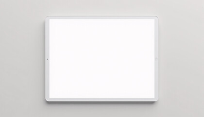 Mock up blank white digital tablet, isolated on a solid color background