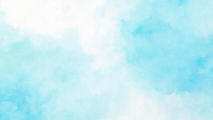 Obraz premium Cyan watercolor abstract background. Abstract Blue texture Watercolor background