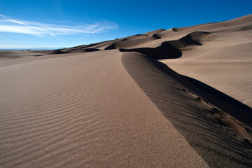 Sands of Time: Discover the intricate beauty of desert sand patterns, a natural artwork shaped by wind and time; The rhythm of shifting sands; survival in harsh environments
