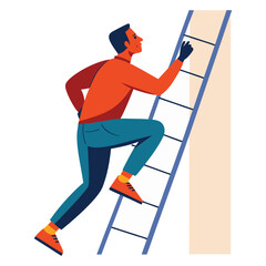 hombre subiendo illustration vector