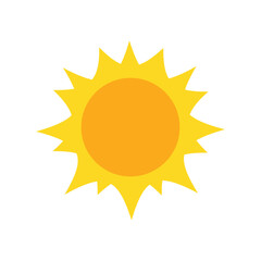 Sun icon vector. The Weather category. summer, sunlight.