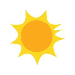 Sun icon vector. The Weather category. summer, sunlight.