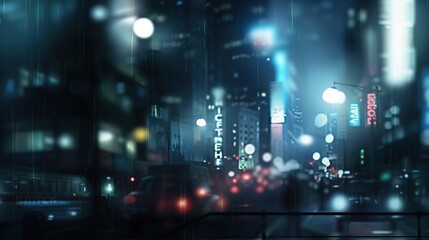 Abstract colorful circular bokeh with city background
