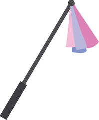 Colorful cat toy with feathers is making cats happy