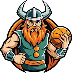 viking warrior mascot logo