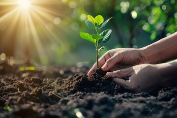 Planting a tree for a greener tomorrow. AI generated images.