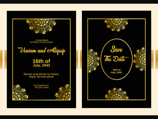 Save The Date summer flower Wedding card Invitation Template