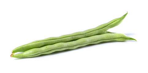 Green beans isolated on a white background