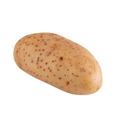 Raw potatoes isolated on white background.