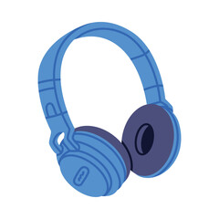 Headphones as Device for Music Listening Vector Illustration © topvectors