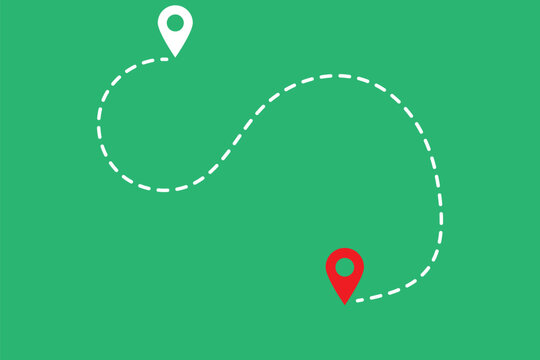 Single line line map symbol, location point for business. Pin location, geosign of a editable line continuous drawing . Gps navigation and Travel concept. Vector illustration for delivery services