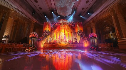 Illusion Wedding Stage with Optical Effects