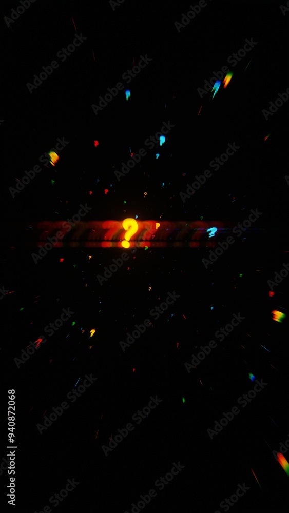 Poster abstract spiral with days of the week in neon colors on a dark background.
