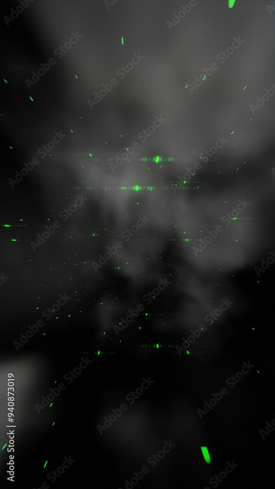 Poster speed of light in space: abstract light streaks on a dark background