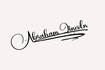 Abraham Lincoln Name signature with beautiful and stylish font