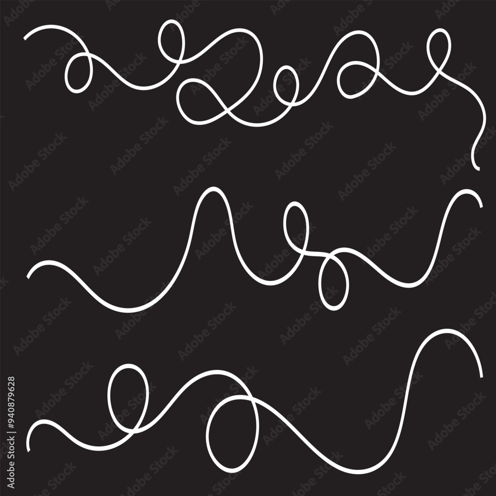 Poster wavy line pattern with curvy abstract squiggles in a psychedelic wiggle design. vector illustration.
