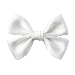 Naklejka premium White Bow Isolated on a Transparent Background