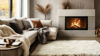 Nice cosy sofa in livingroom