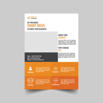 Business Graw Smart Ideas Flyer Design