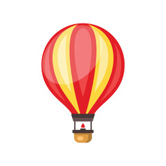 Fototapeta premium Hot Air Balloon on White Background. Vector