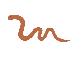 シンプルなかわいいヘビのイラスト