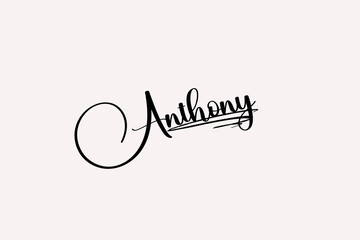 Anthony Name signature with beautiful and stylish font