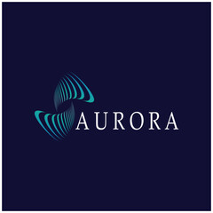 aurora logos illustration design, for business, brands, companies, entertainment, vector template