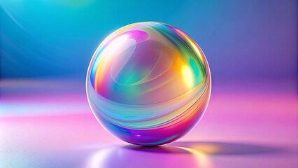 Abstract gradient sphere art with pastel dream orb and holographic effects, art, abstract, gradient, sphere, pastel