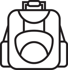 Backpack Icon Line Art