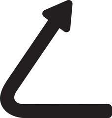 turn up way arrow symbol